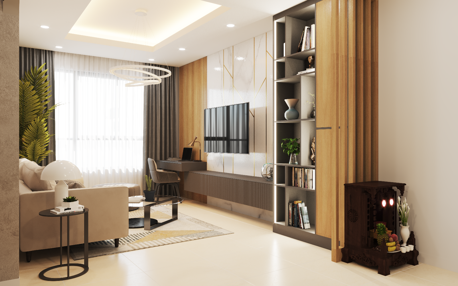 Thiết kế căn hộ 01 phòng ngủ chung cư Emerald quận Tân Phú ảnh 05