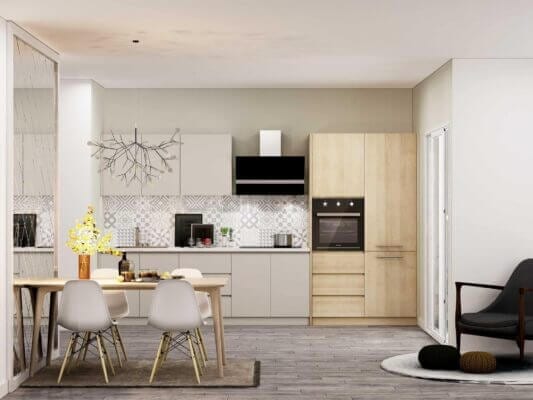 Hình ảnh mẫu tủ bếp Melamine đẹp 11