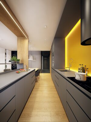 yellow kitchen backsplash