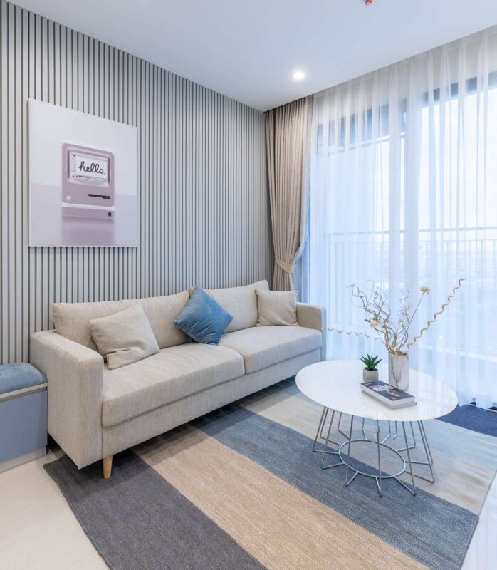 Sofa đơn đơn giản phù hợp với không gian phòng khách