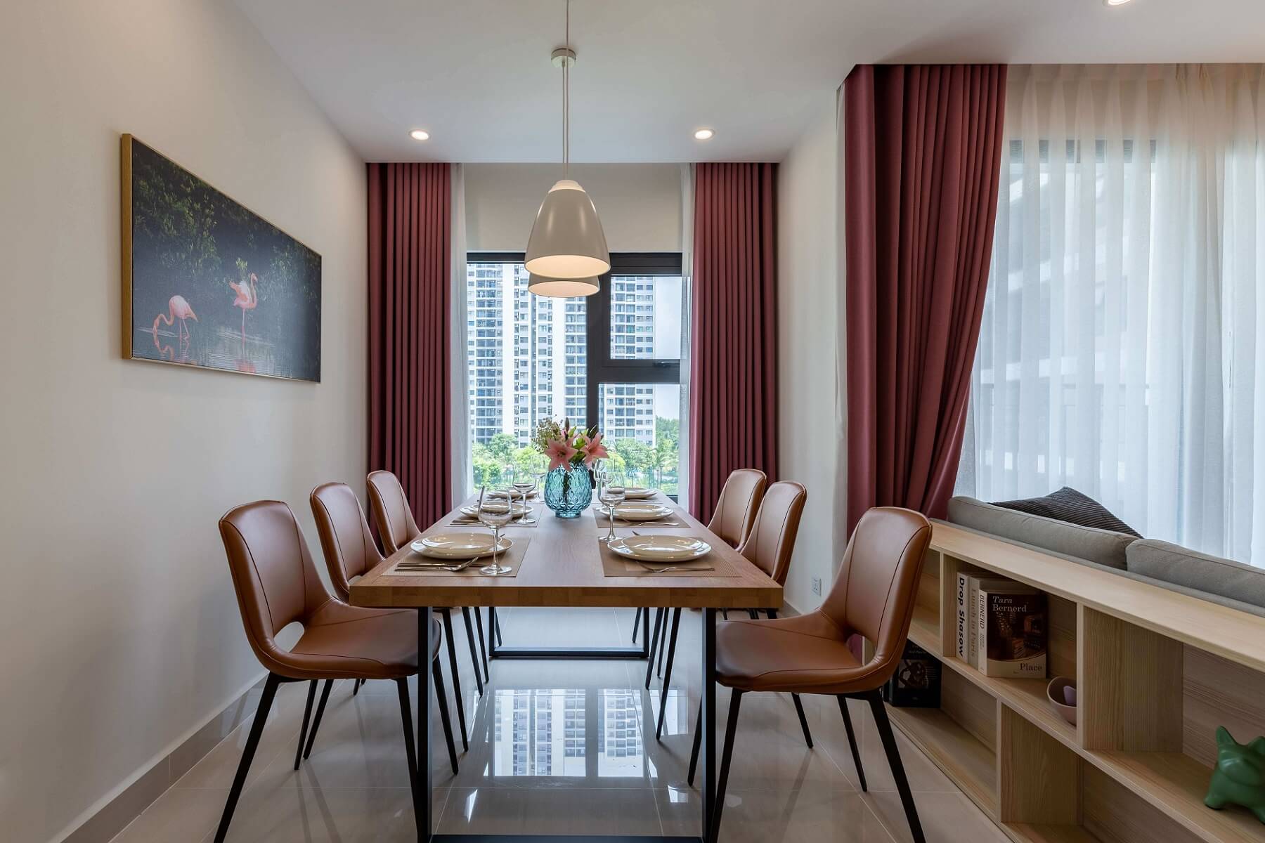 Bàn ăn 6 ghế đơn giản và hiện đại