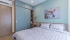 Phòng ngủ căn hộ S501 thiết kế theo tone màu chủ đảo của căn hộ