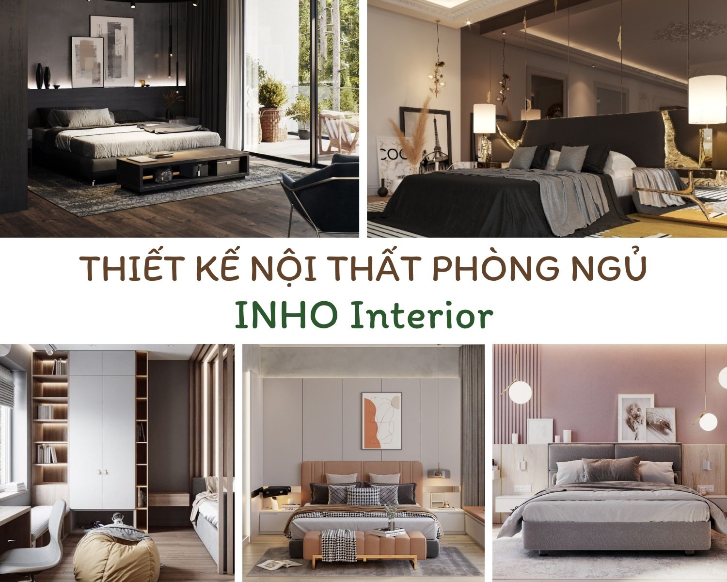 Ý tưởng thiết kế nội thất phòng ngủ 14m2 hiện đại độc đáo - Công ty TNHH  Lamida Việt Nam
