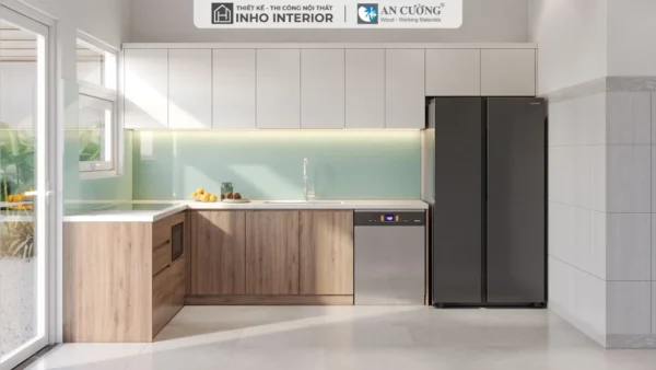 Tủ bếp Melamine An Cường đẹp 2025