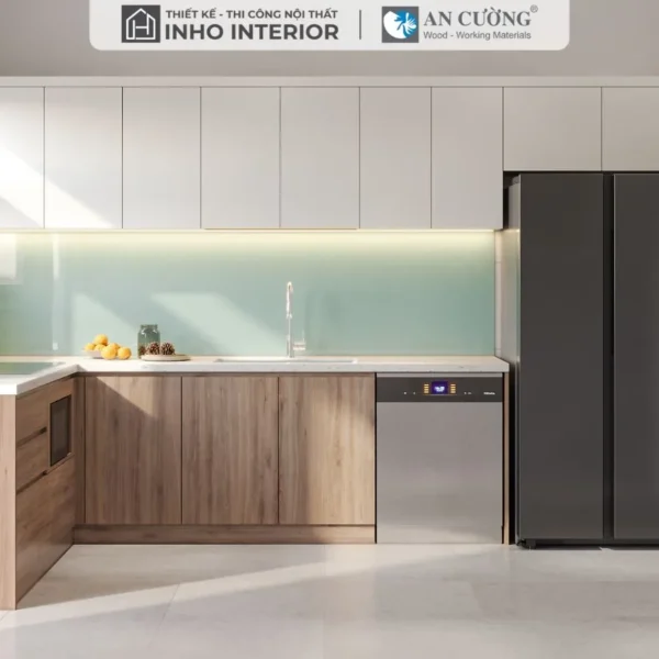 Tủ bếp Melamine An Cường đẹp 2025