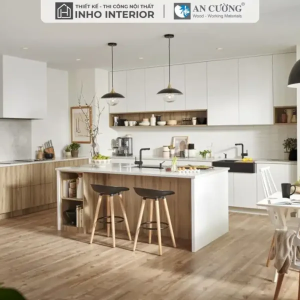 tủ bếp gỗ công nghiệp an cường