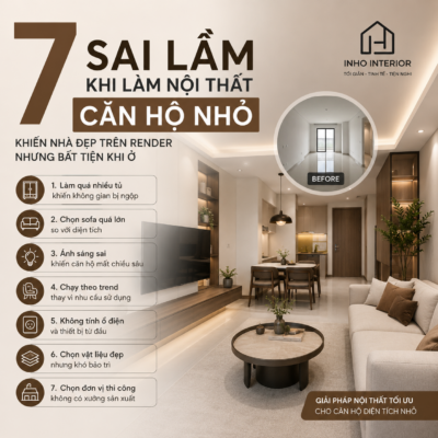 7 Sai Lầm Khi Làm Nội Thất Căn Hộ Nhỏ